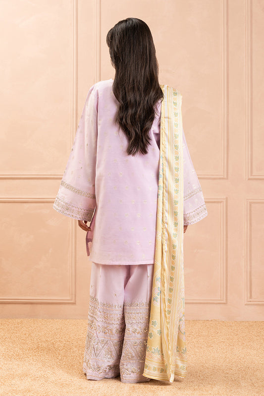 3 PIECE EMBROIDERED ZARI JACQUARD SUIT (LUXURY PRET)