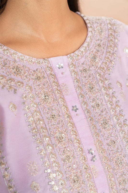 3 PIECE EMBROIDERED ZARI JACQUARD SUIT (LUXURY PRET)