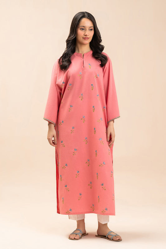EMBROIDERED SLUB SHIRT (PRET)