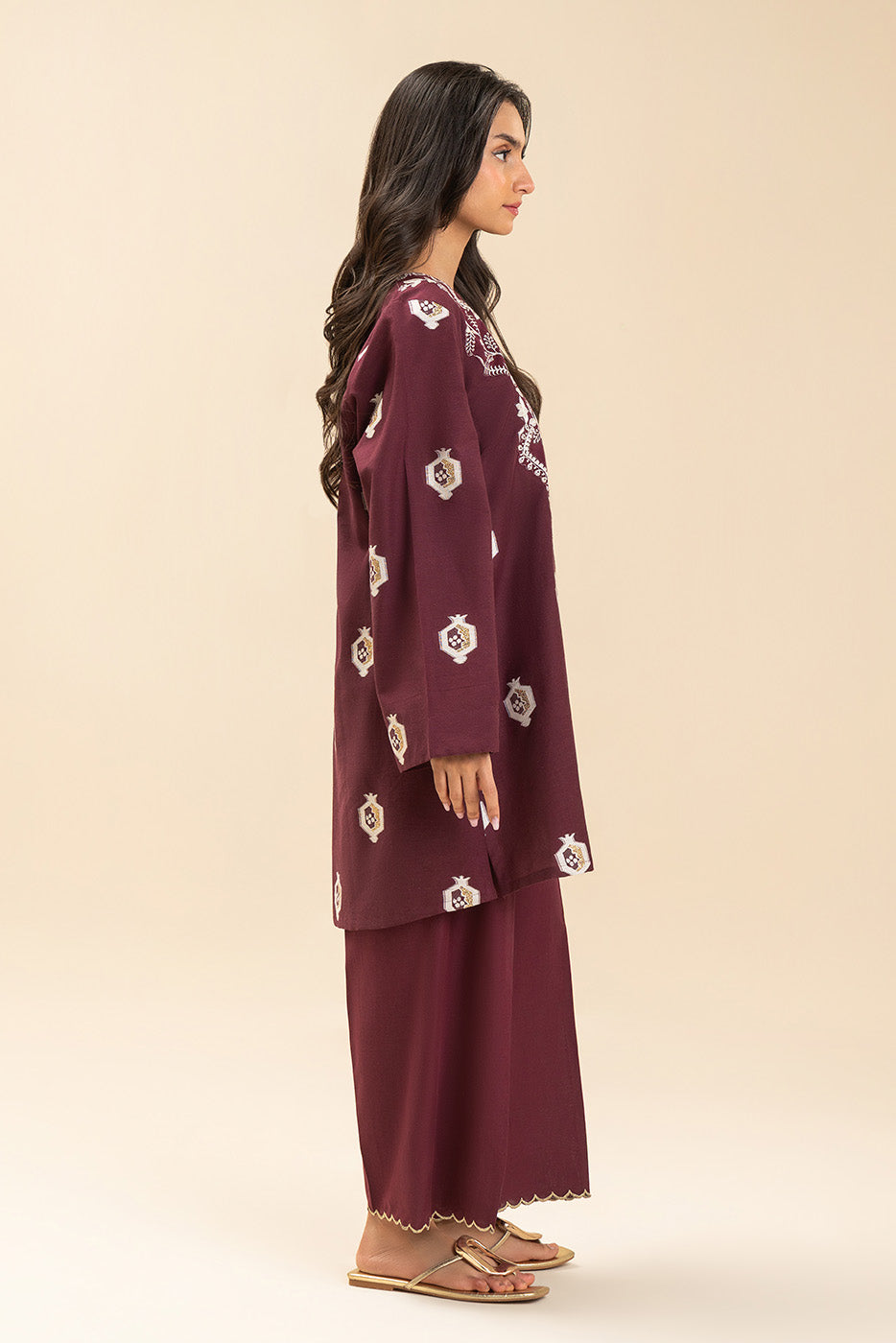 EMBROIDERED LUREX JACQUARD SHIRT (PRET)