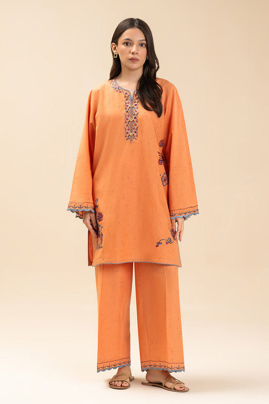 2 PIECE EMBROIDERED MULTI NEPS SUIT (PRET)