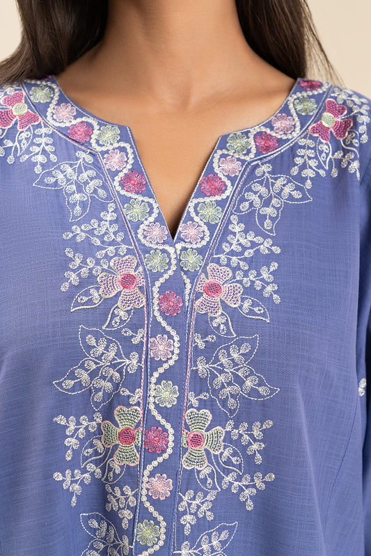 2 PIECE EMBROIDERED TWO WAY SLUB SUIT (PRET)