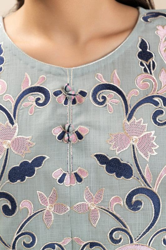 2 PIECE EMBROIDERED TWO WAY SLUB SUIT (PRET)