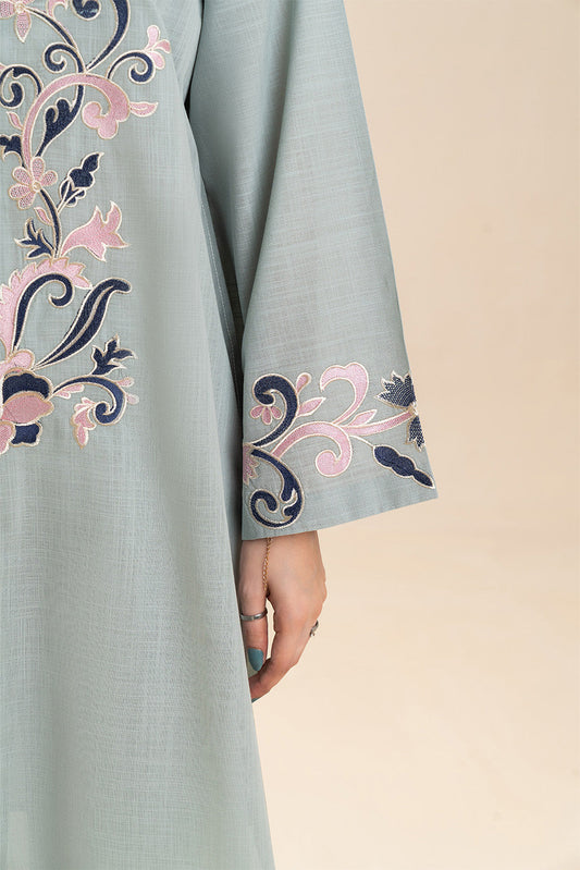 2 PIECE EMBROIDERED TWO WAY SLUB SUIT (PRET)