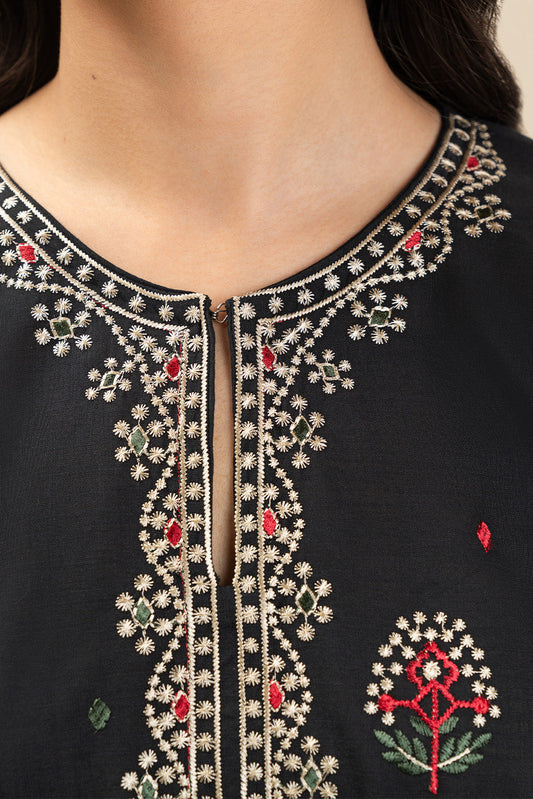 2 PIECE EMBROIDERED TWO WAY SLUB SUIT (PRET)