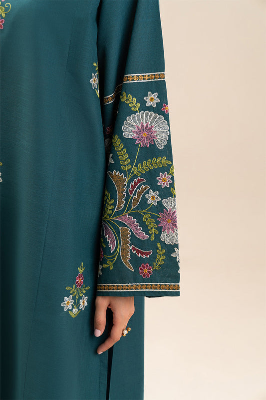 2 PIECE EMBROIDERED TWO WAY SLUB SUIT (PRET)