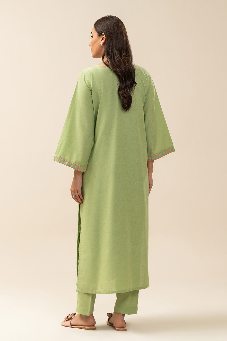 2 PIECE EMBROIDERED NEON NEPS SUIT (PRET)