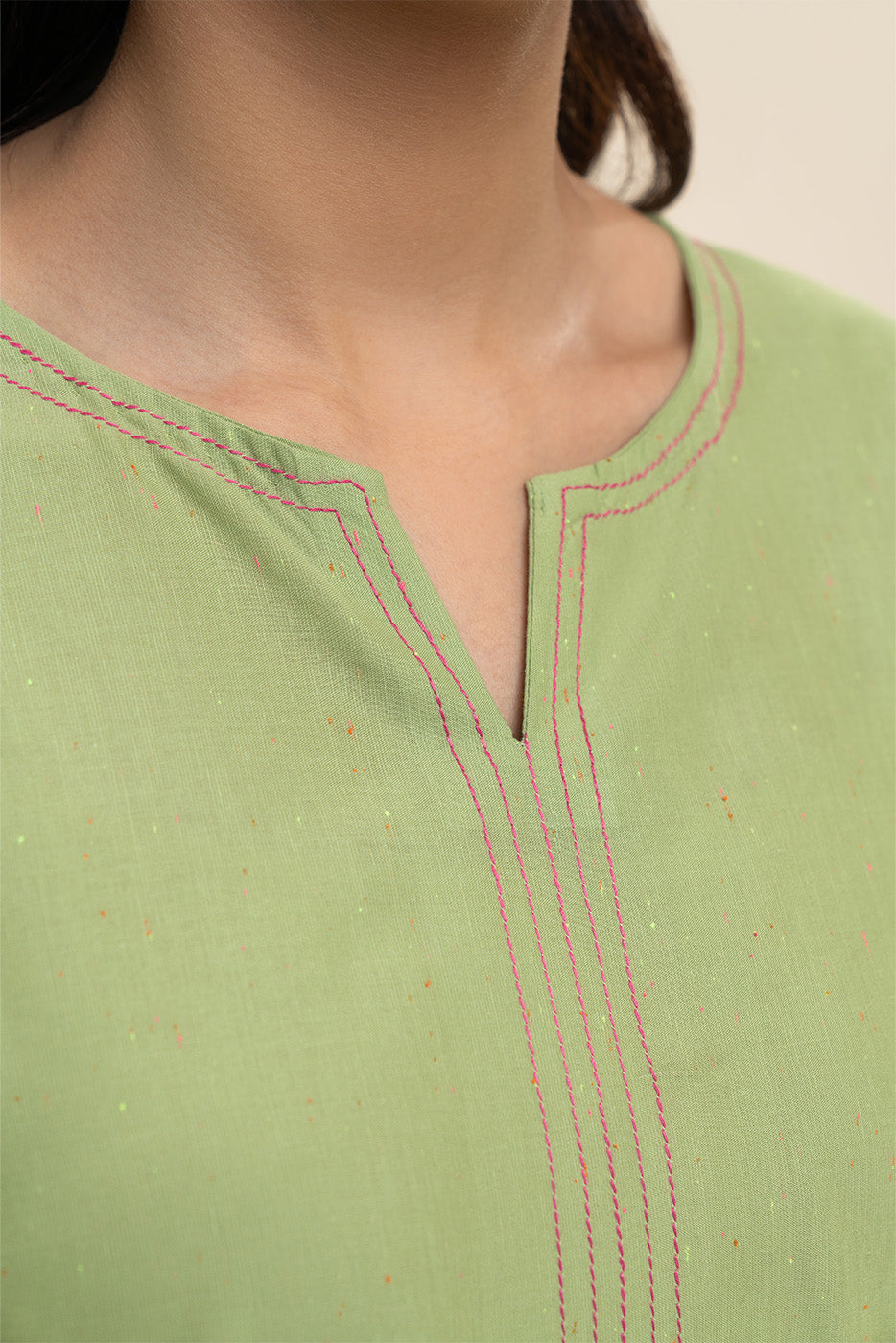 2 PIECE EMBROIDERED NEON NEPS SUIT (PRET)