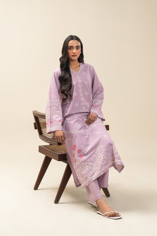 2 PIECE EMBROIDERED NEON NEPS SUIT (PRET)