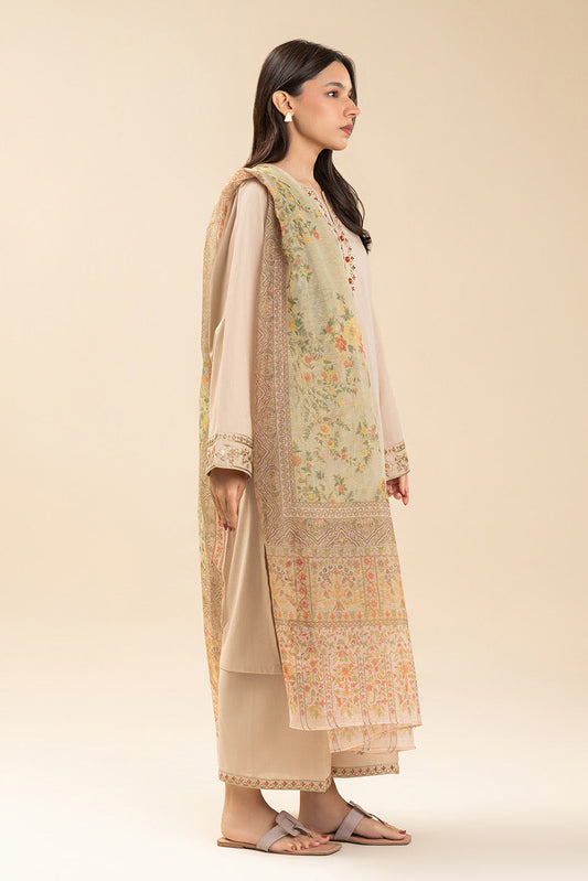 3 PIECE EMBROIDERED LAWN SUIT (PRET)