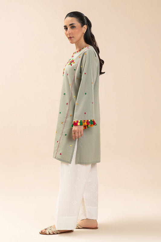 EMBROIDERED YARN DYED SHIRT (PRET)