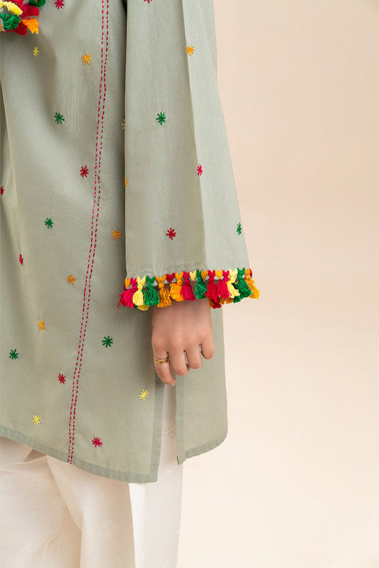 EMBROIDERED YARN DYED SHIRT (PRET)