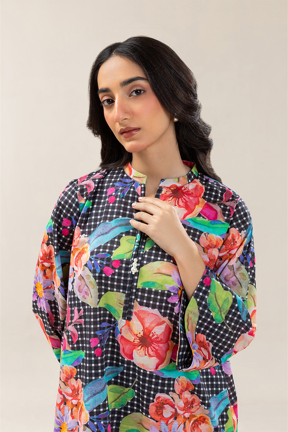 PRINTED DORIA LAWN SHIRT (PRET)