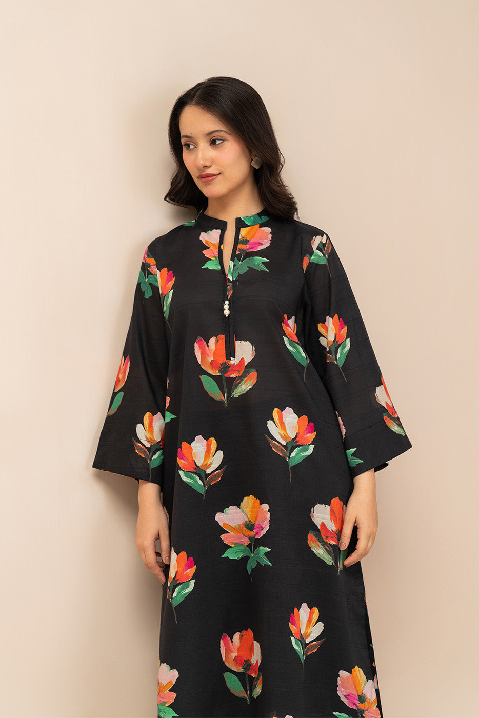 PRINTED DORIA LAWN SHIRT (PRET)