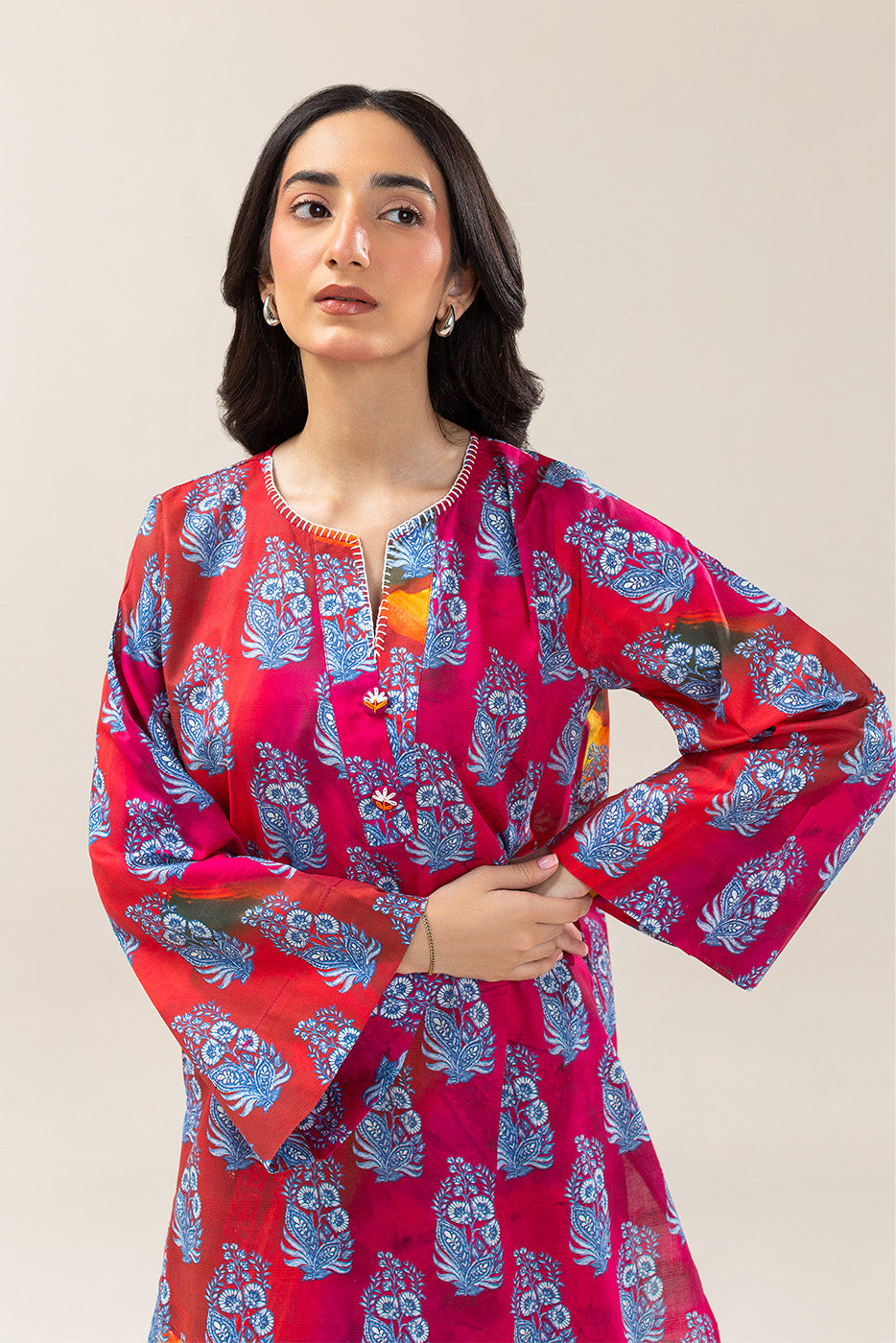 PRINTED DORIA LAWN SHIRT (PRET)