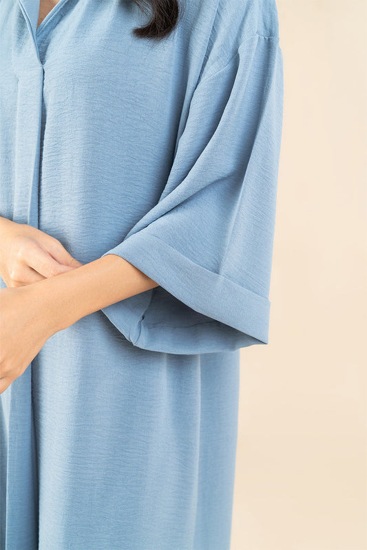 SOLID POLY CREPE DRESS (FLOW)