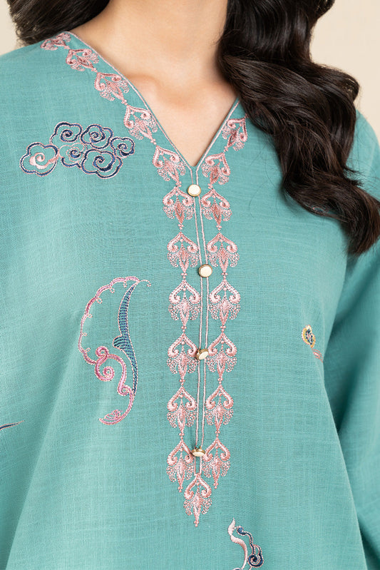 EMBROIDERED SLUB COTTON TOP (FLOW)