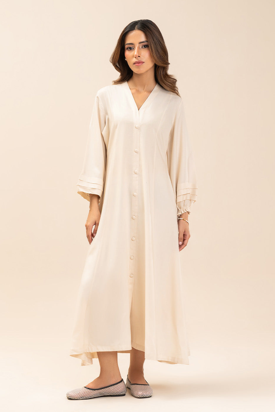 SOLID YARN DYED DRESS (FLOW)