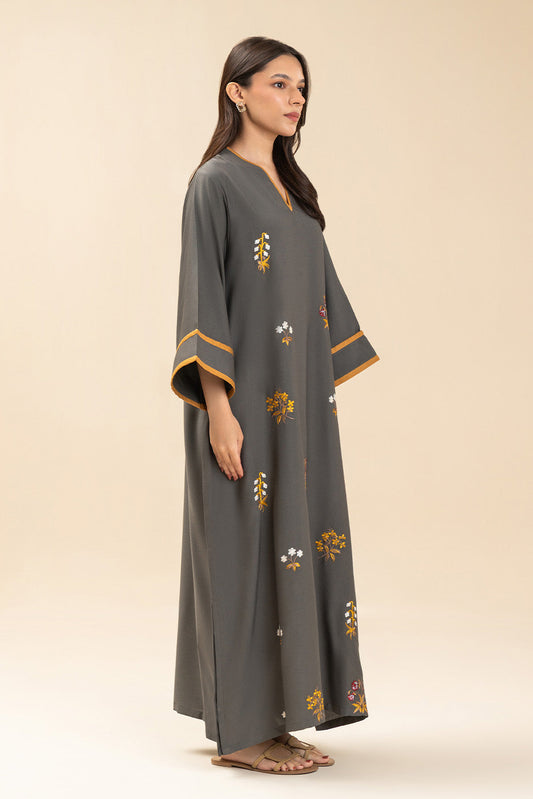 EMBROIDERED YARN DYED DRESS (FLOW)