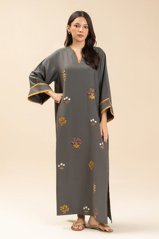 EMBROIDERED YARN DYED DRESS (FLOW)
