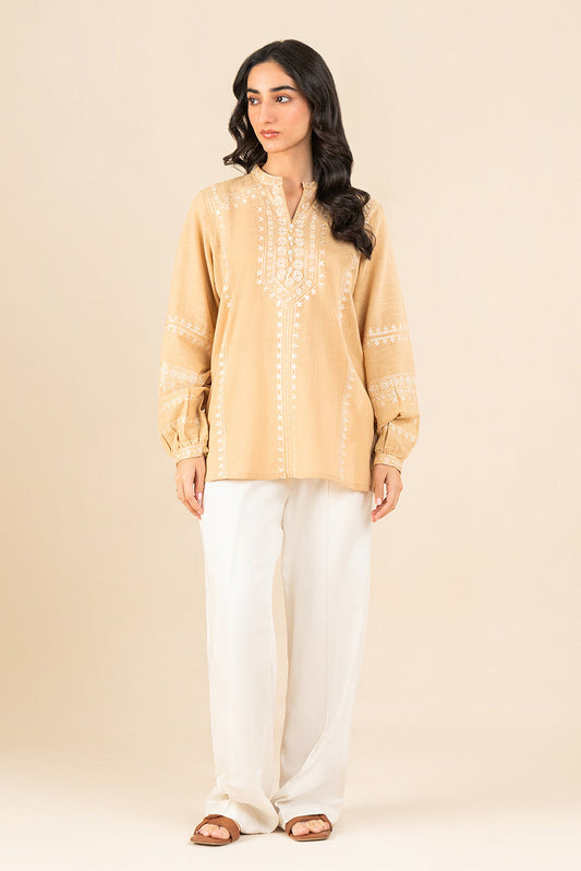 EMBROIDERED SLUB COTTON TOP (FLOW)