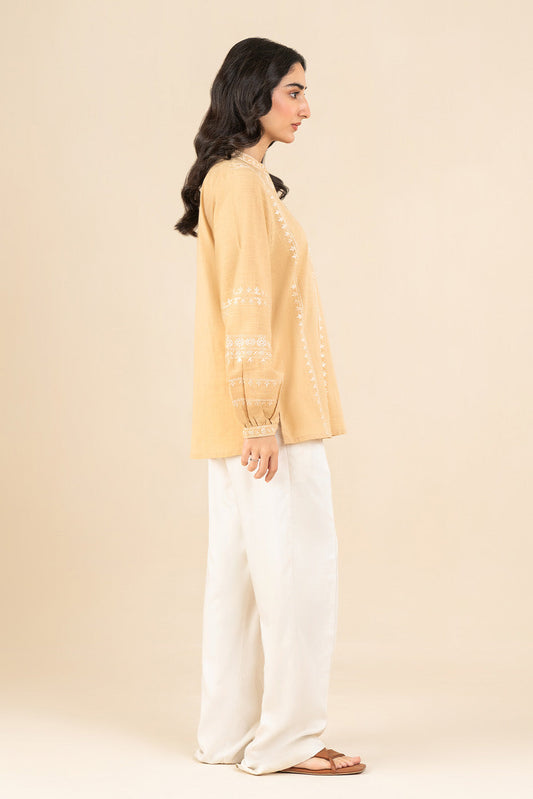 EMBROIDERED SLUB COTTON TOP (FLOW)