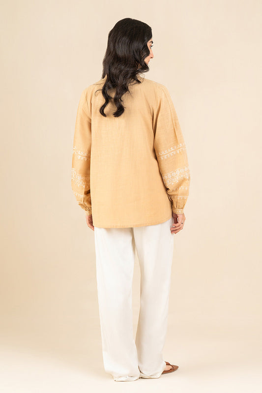 EMBROIDERED SLUB COTTON TOP (FLOW)