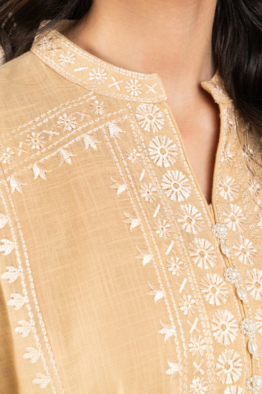 EMBROIDERED SLUB COTTON TOP (FLOW)