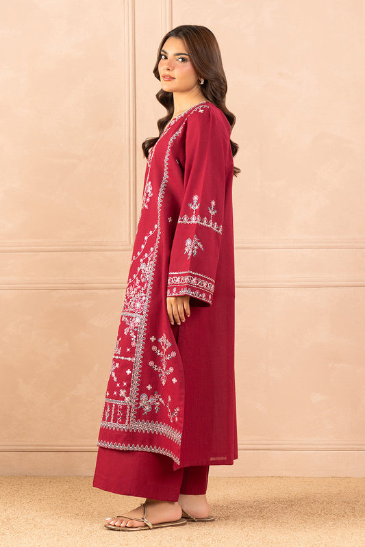 2 PIECE EMBROIDERED TWO WAY SLUB SUIT (HIGH CASUAL)