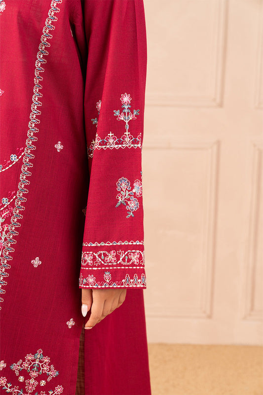 2 PIECE EMBROIDERED TWO WAY SLUB SUIT (HIGH CASUAL)