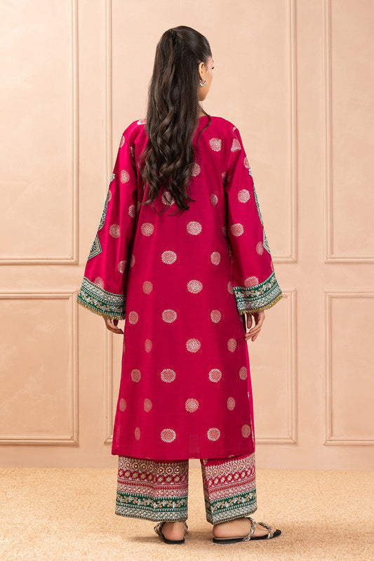 2 PIECE EMBROIDERED RAWSILK SUIT (LUZURY PRET)