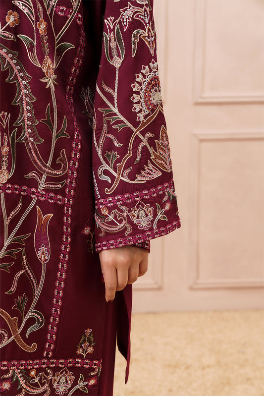 2 PIECE EMBROIDERED RAW SILK SUIT (LUXURY PRET)