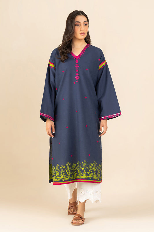 EMBROIDERED JACQUARD SHIRT (PRET)