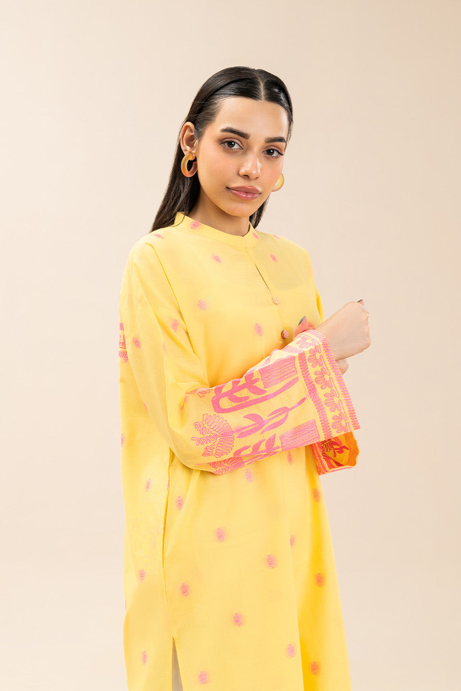 EMBROIDERED JACQUARD SHIRT (PRET)