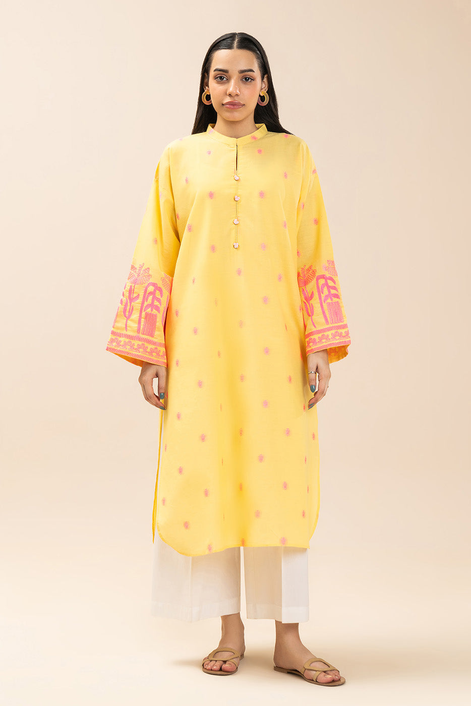 EMBROIDERED JACQUARD SHIRT (PRET)