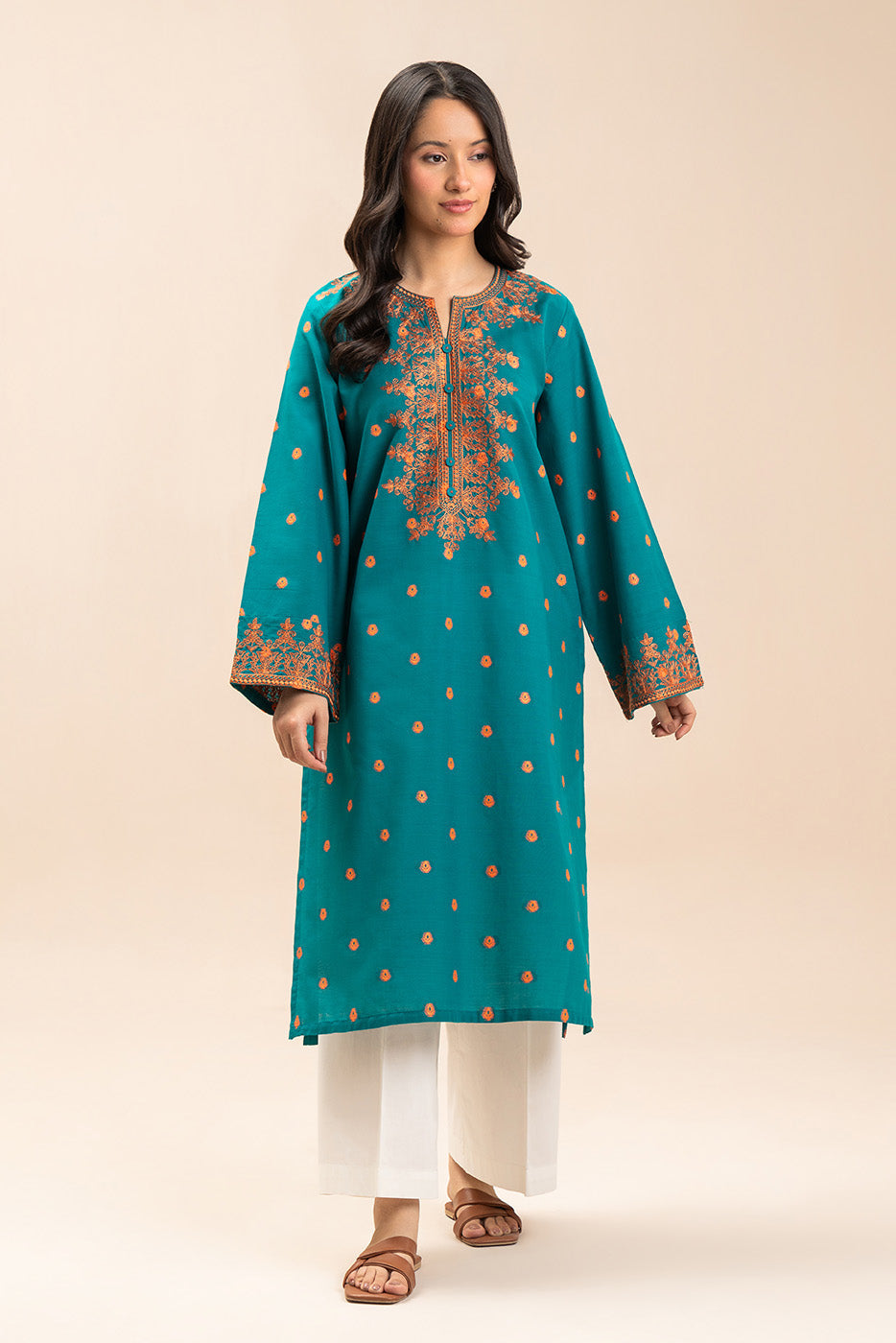 EMBROIDERED JACQUARD SHIRT (PRET)