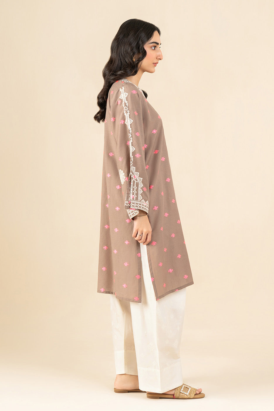 EMBROIDERED JACQUARD SHIRT (PRET)