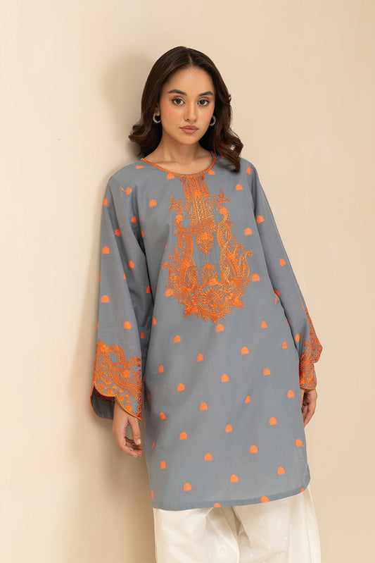 EMBROIDERED JACQUARD SHIRT (PRET)
