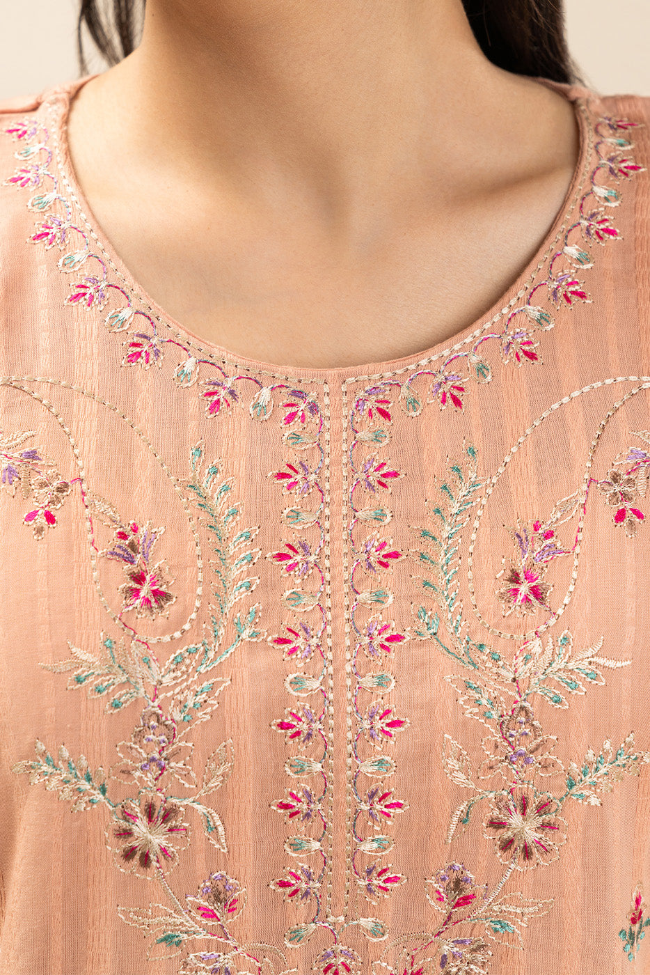 EMBROIDERED JACQUARD SHIRT (PRET)