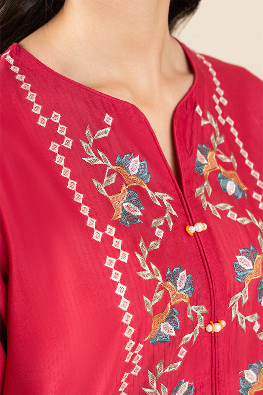 2 PIECE EMBROIDERED DORIA SUIT (PRET)