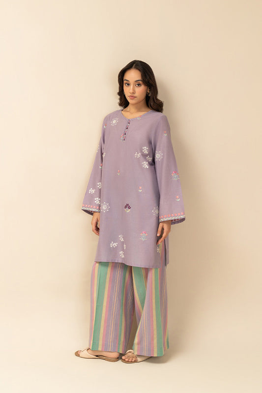 2 PIECE EMBROIDERED DORIA SUIT (PRET)