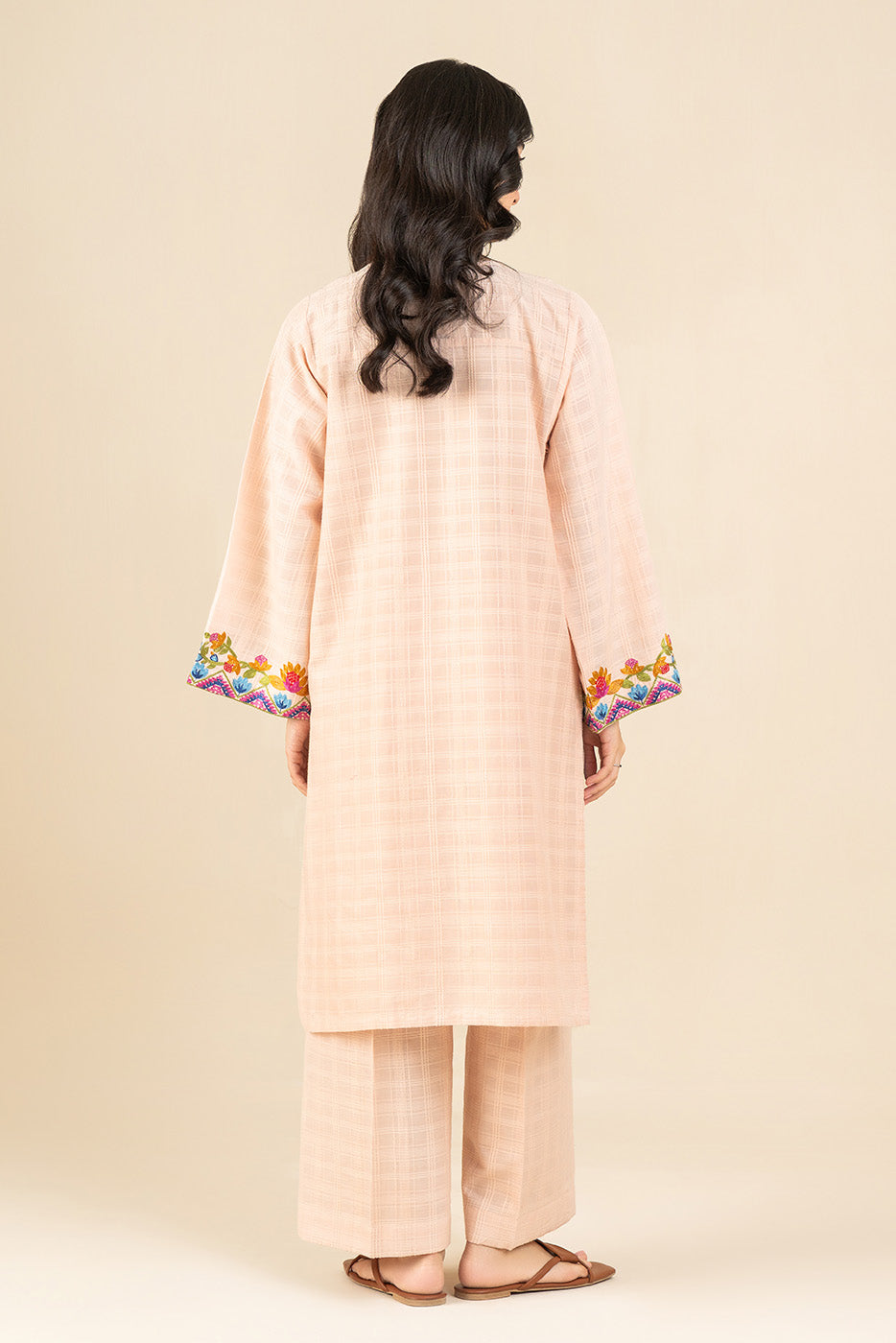 2 PIECE EMBROIDERED DORIA SUIT (PRET)