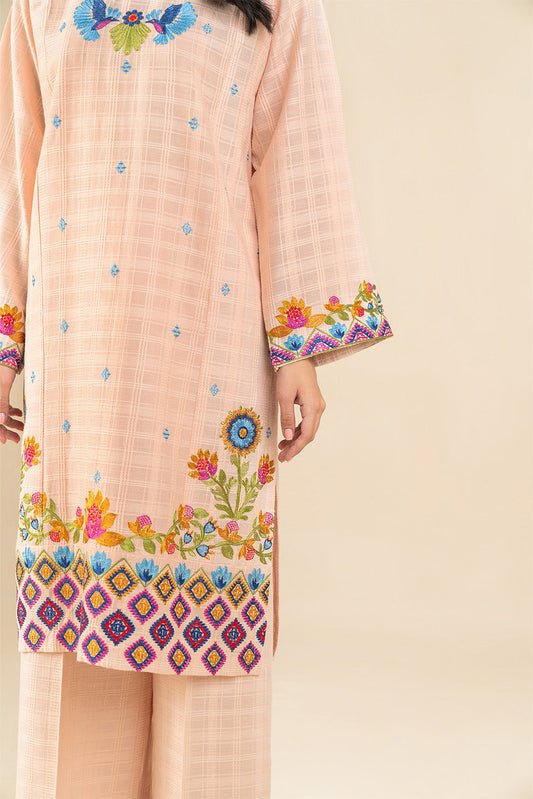 2 PIECE EMBROIDERED DORIA SUIT (PRET)