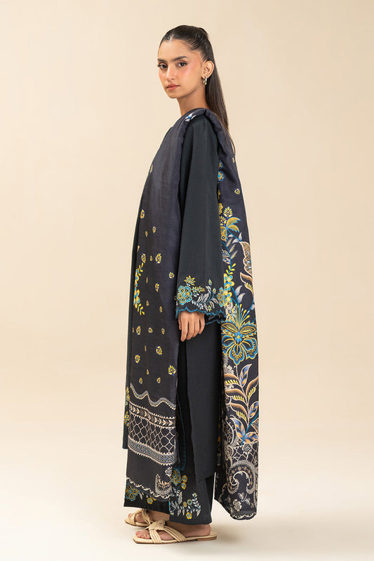 3 PIECE EMBROIDERED SLUB SUIT (PRET)