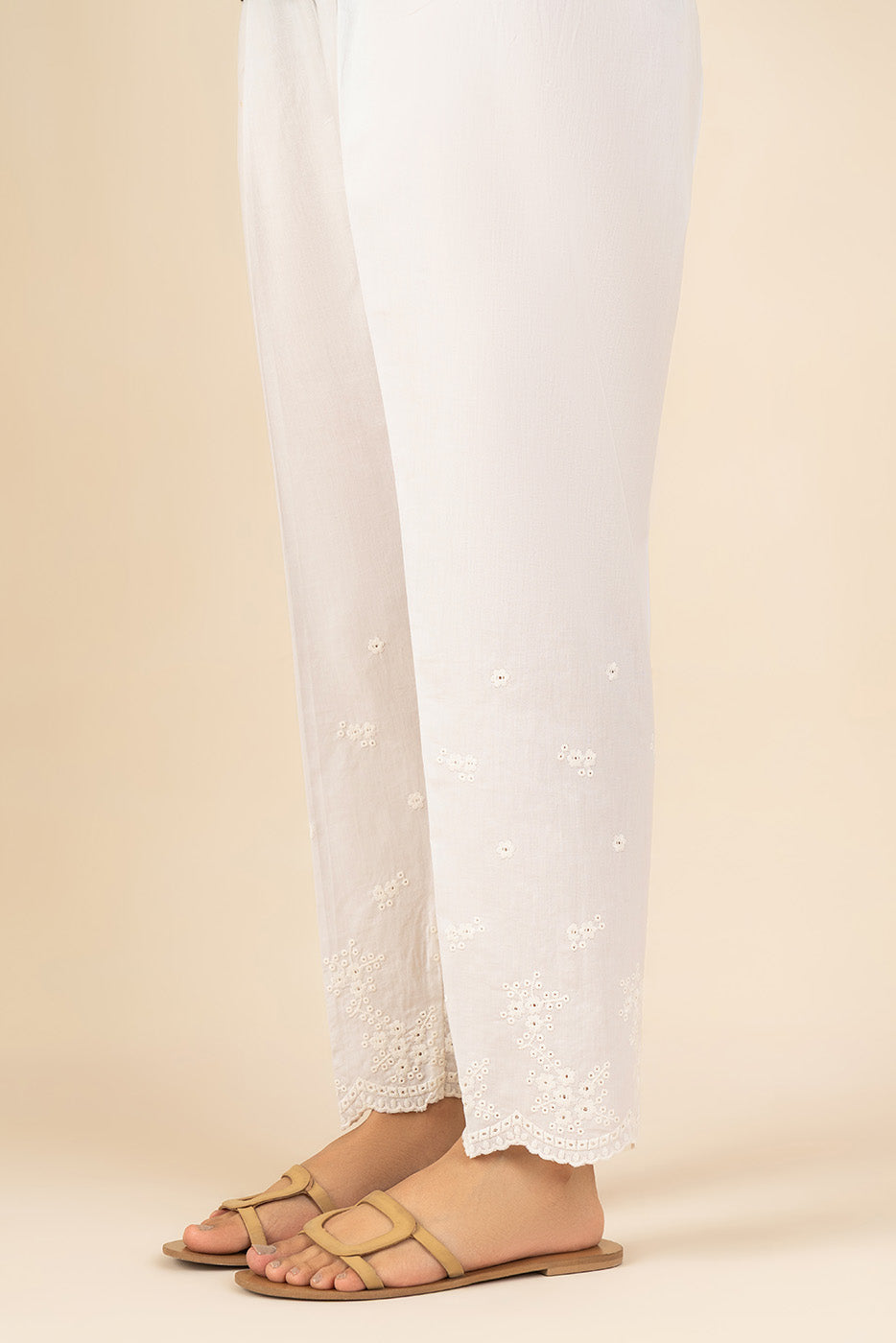 EMBROIDERED STRAIGHT PANTS