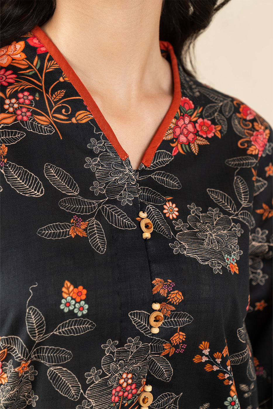 PRINTED TWO WAY SLUB SHIRT (PRET)