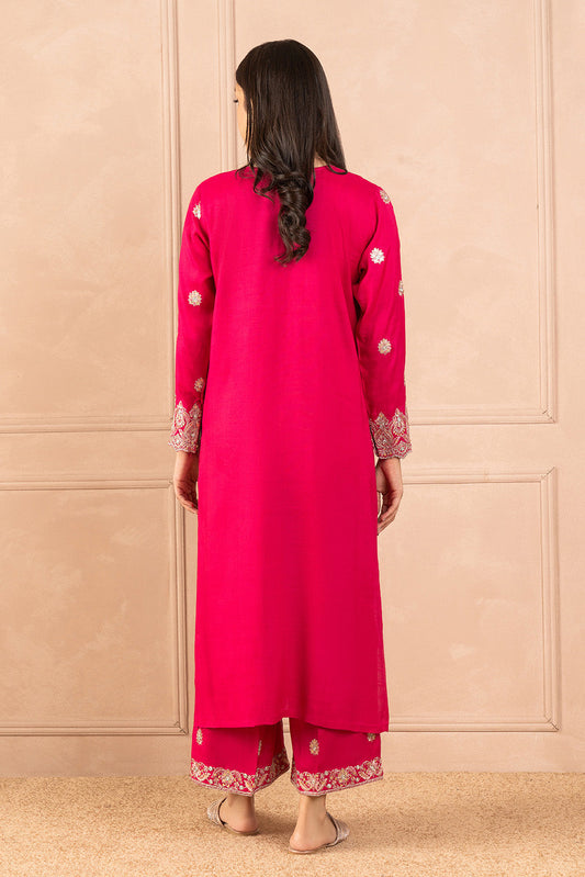2 PIECE EMBROIDERED RAW SILK SUIT (LUXURY PRET)