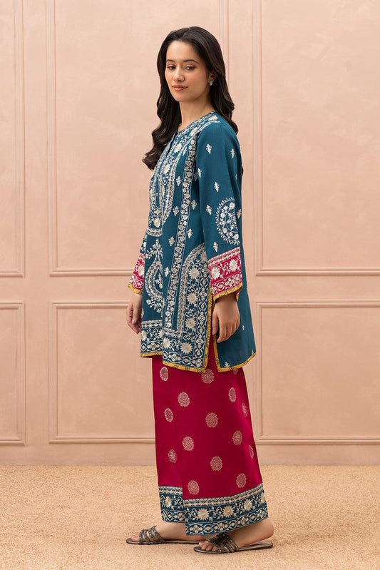 2 PIECE EMBROIDERED JACQUARD SUIT (LUXURY PRET)
