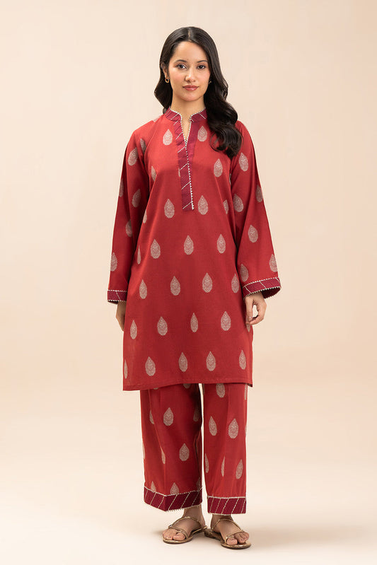 2 PIECE SOLID JACQUARD SUIT (PRET)