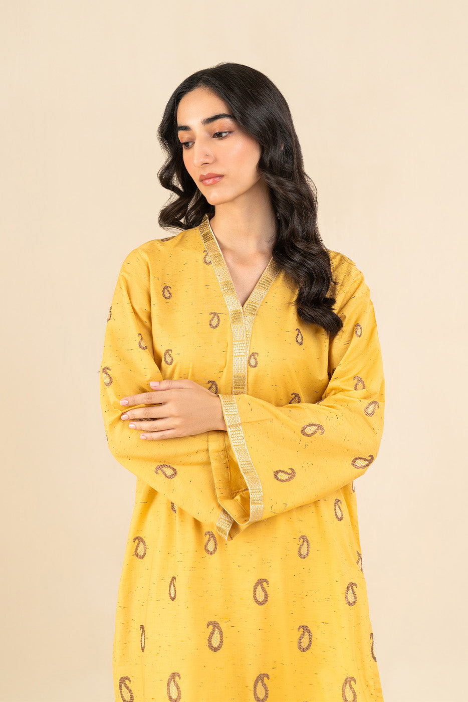 EMBROIDERED MULTI NEPS SHIRT (PRET)